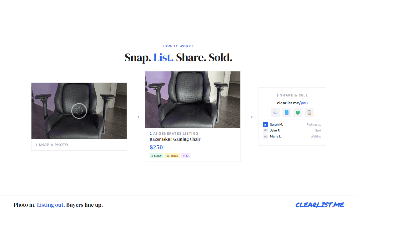 ClearList — AI resale manager
